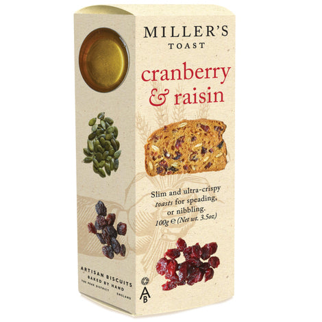 Millers Gluten Free Cranberry & Raisin Toasts 100g