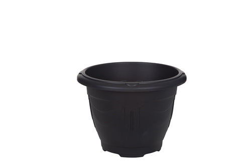 Whitefurze Venetian Planter Round - Black 24cm