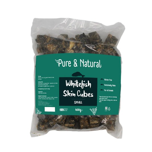 Pure & Natural WhiteFish Skin Cubes Medium 400g
