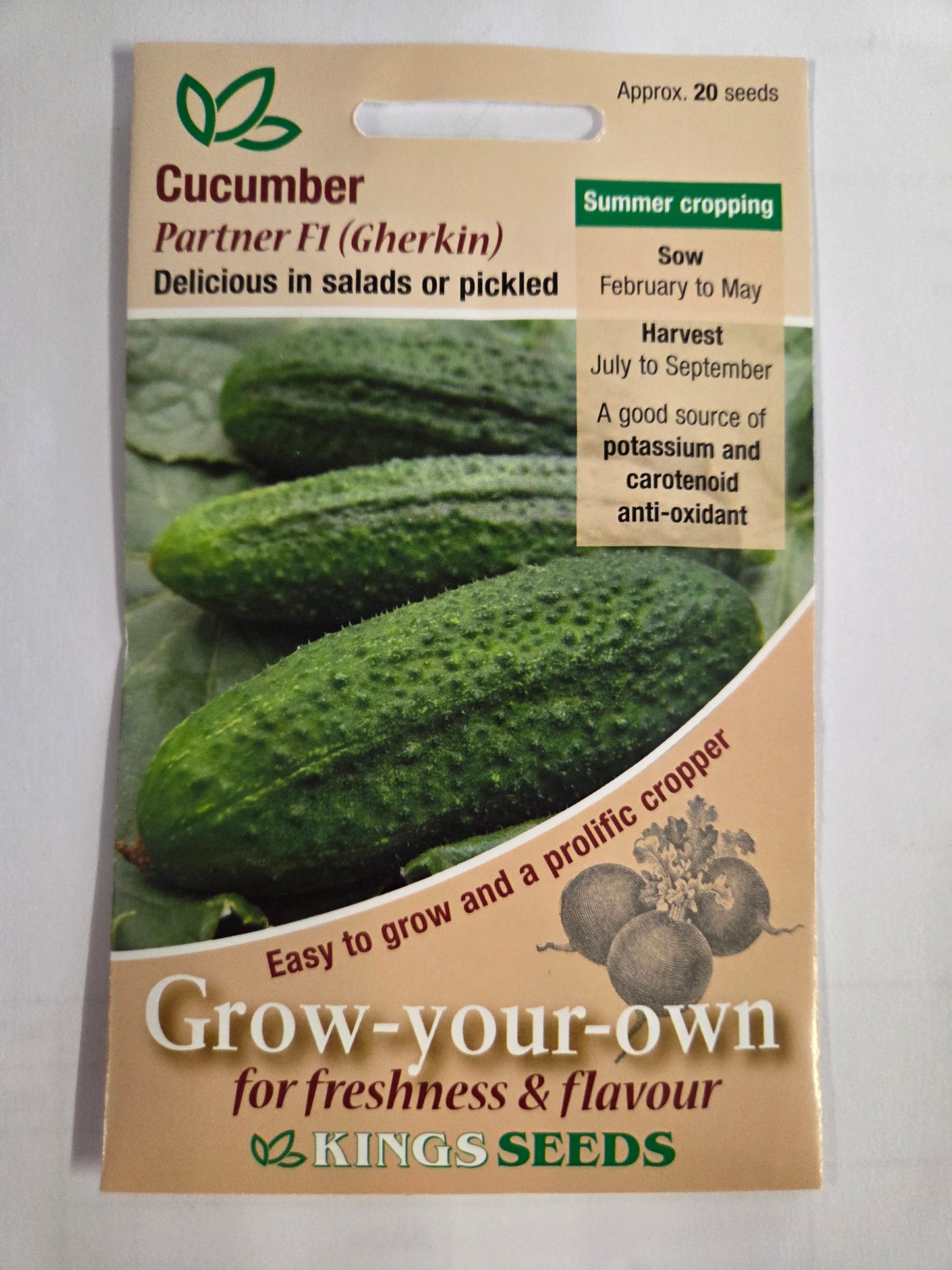 Kings Seeds Cucumber Partner(Gherkin) F1