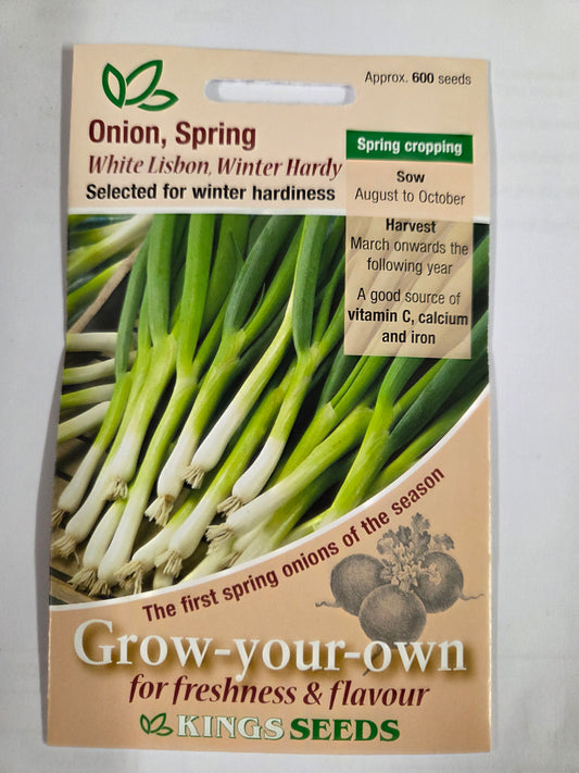 Kings Seeds Spring Onion White Lisbon Winter Hardy