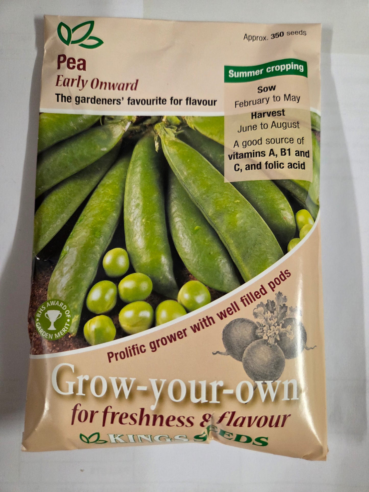 Kings Seeds Pea Early Onward