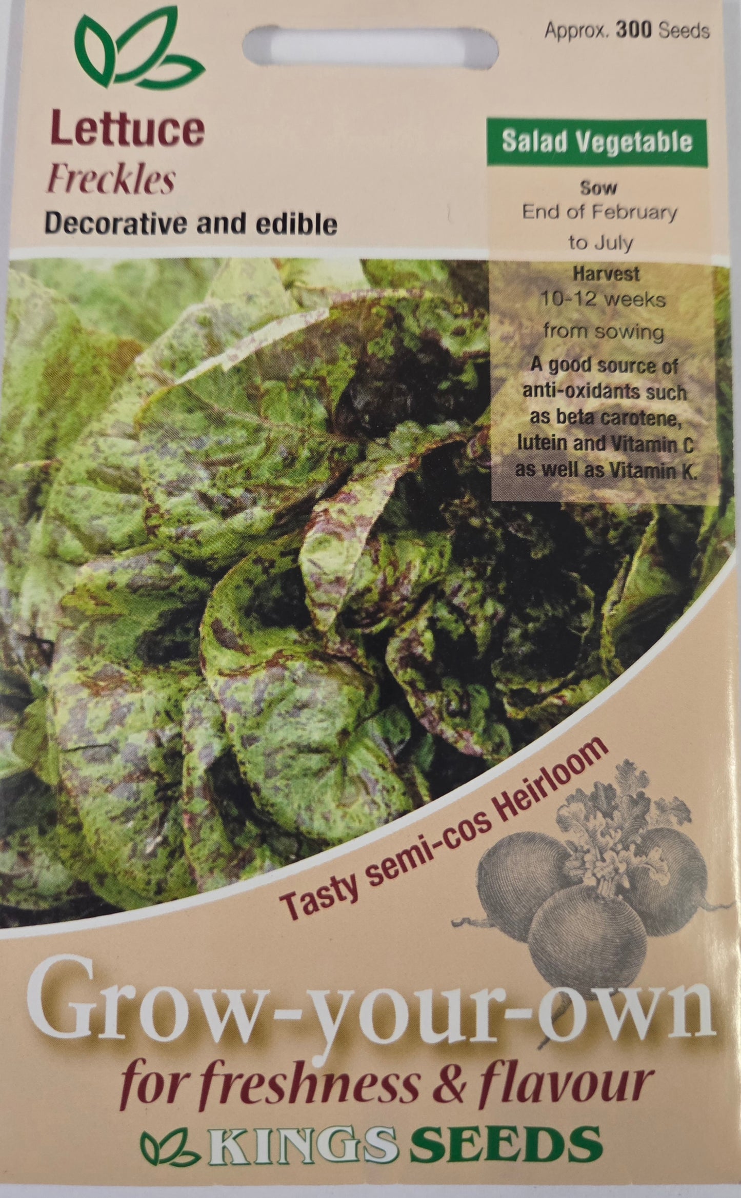 Kings Seeds Lettuce Freckles