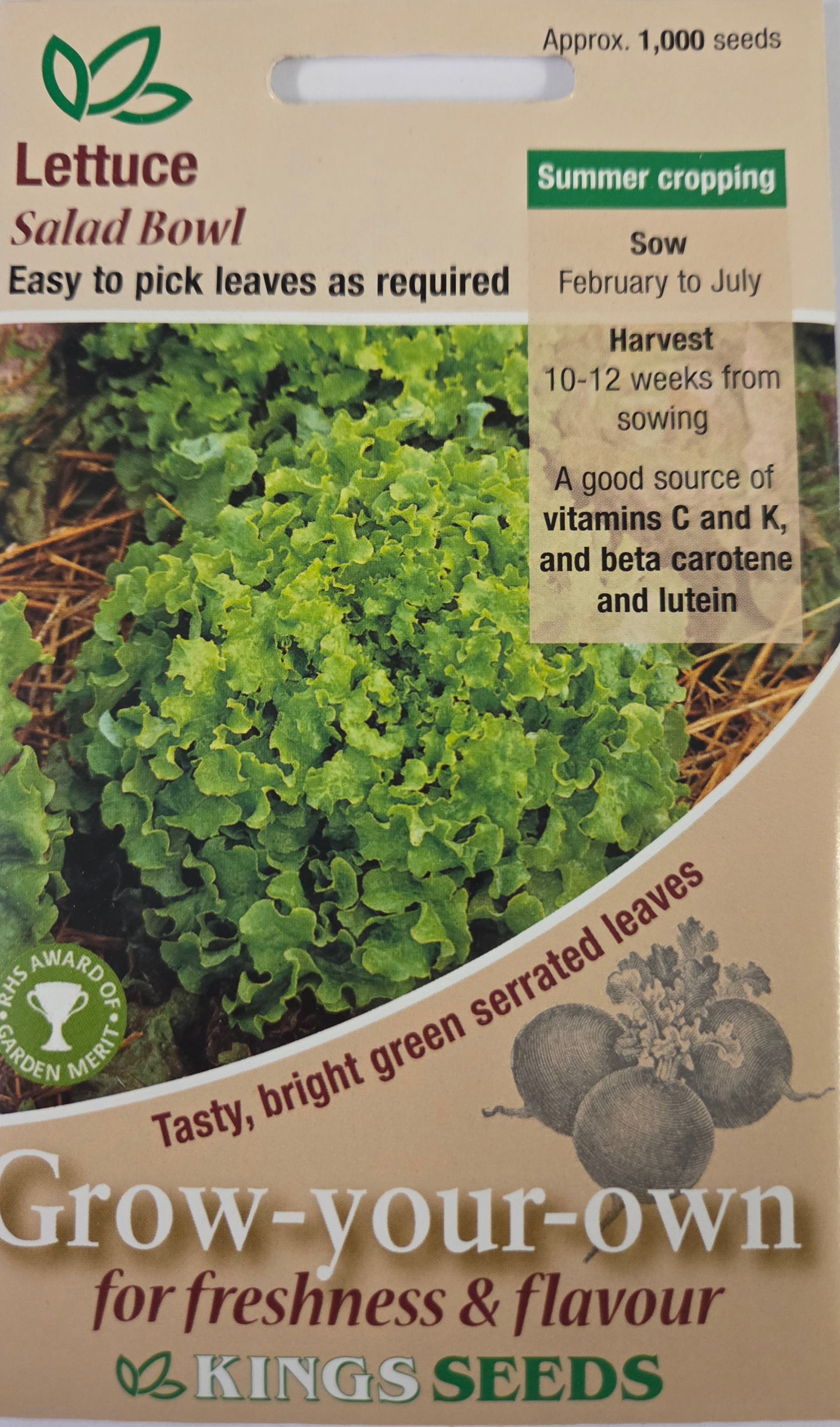Kings Seeds Lettuce Salad Bowl