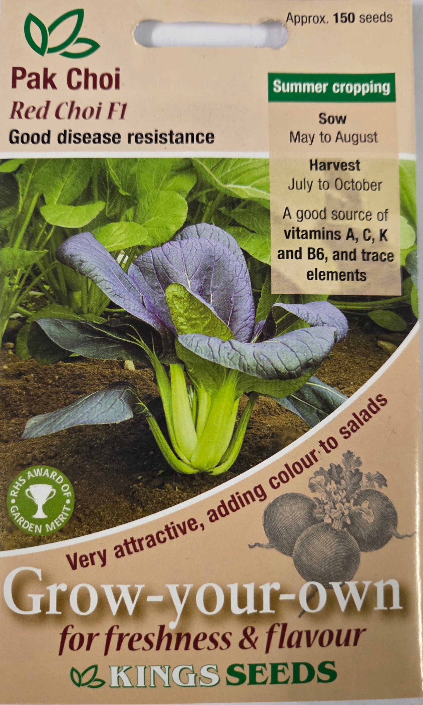Kings Seeds Pak Choi Red Choi F1