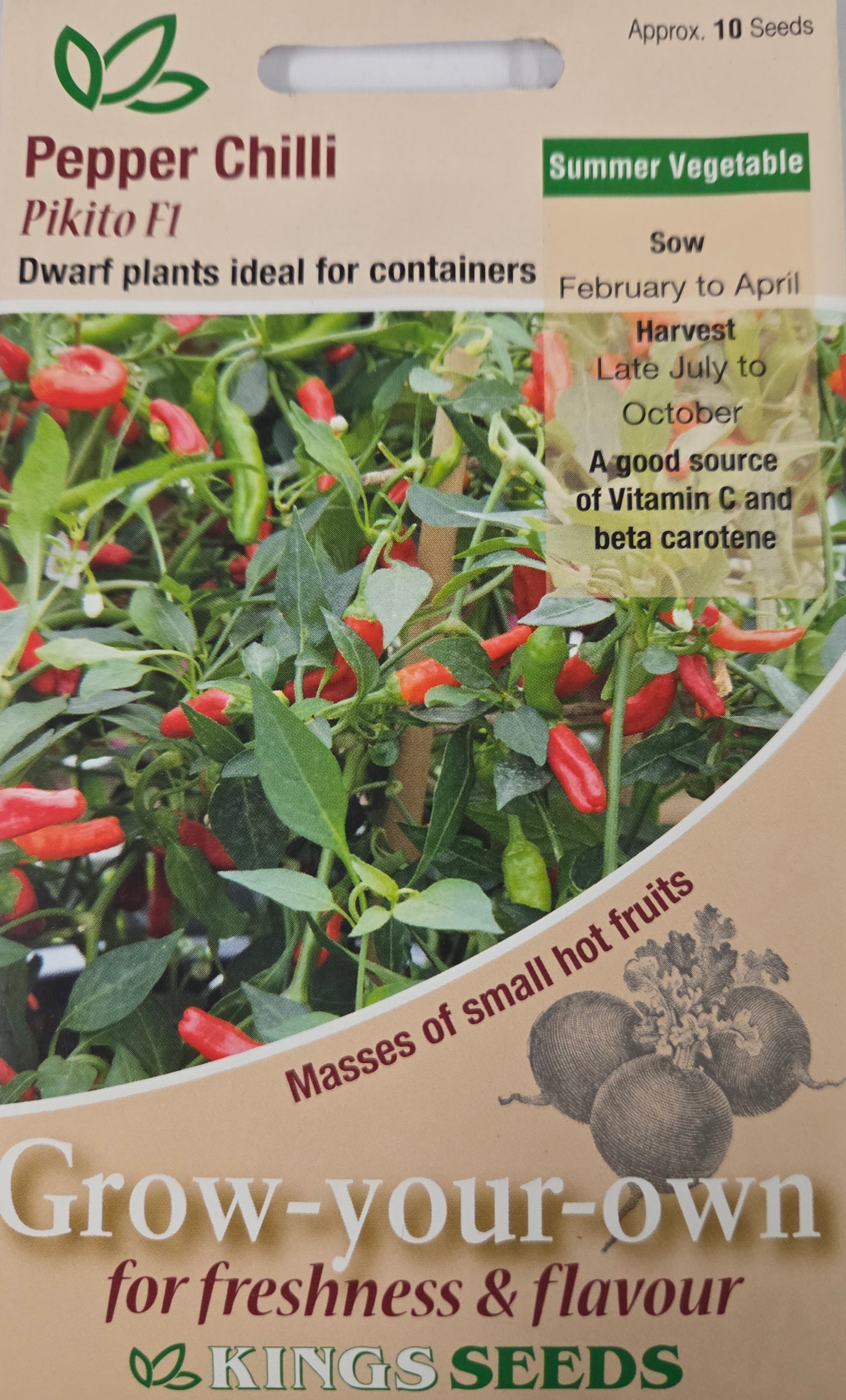 Kings Seeds Pepper Chilli Pikito F1