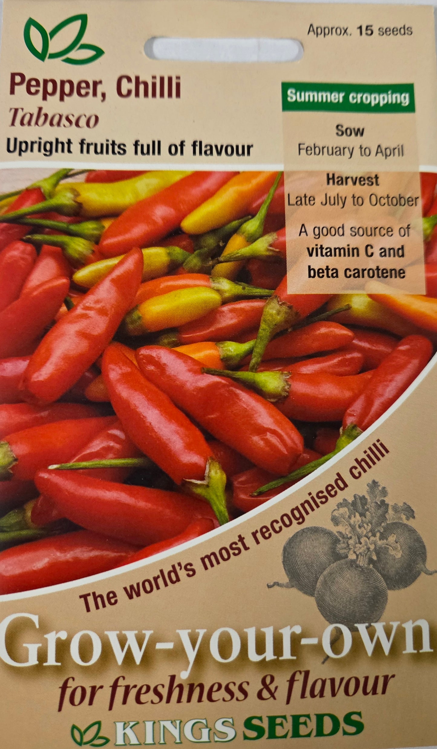 Kings Seeds Pepper Chilli Tabasco