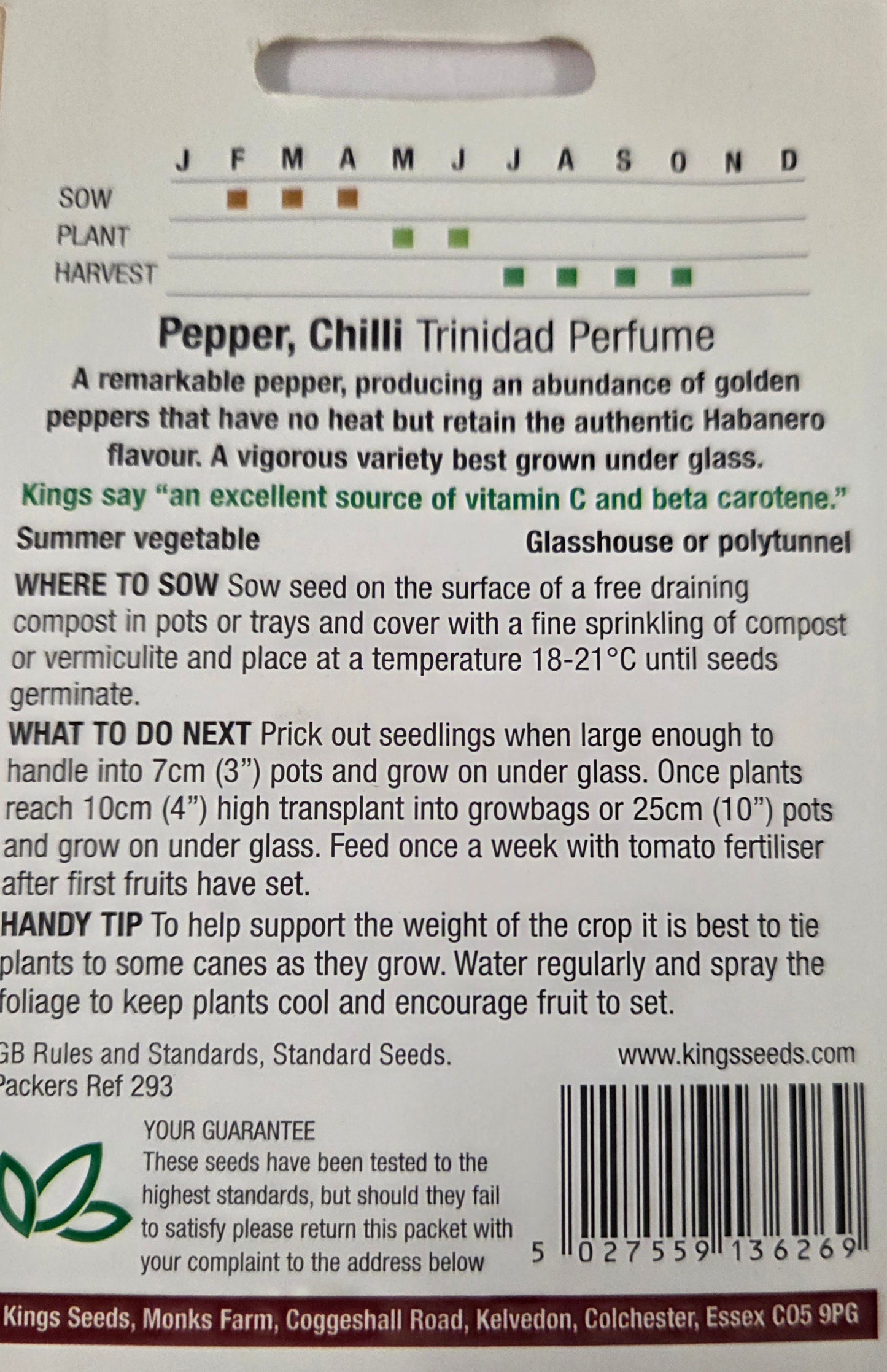 Kings Seeds Pepper Chilli Trinidad Perfume