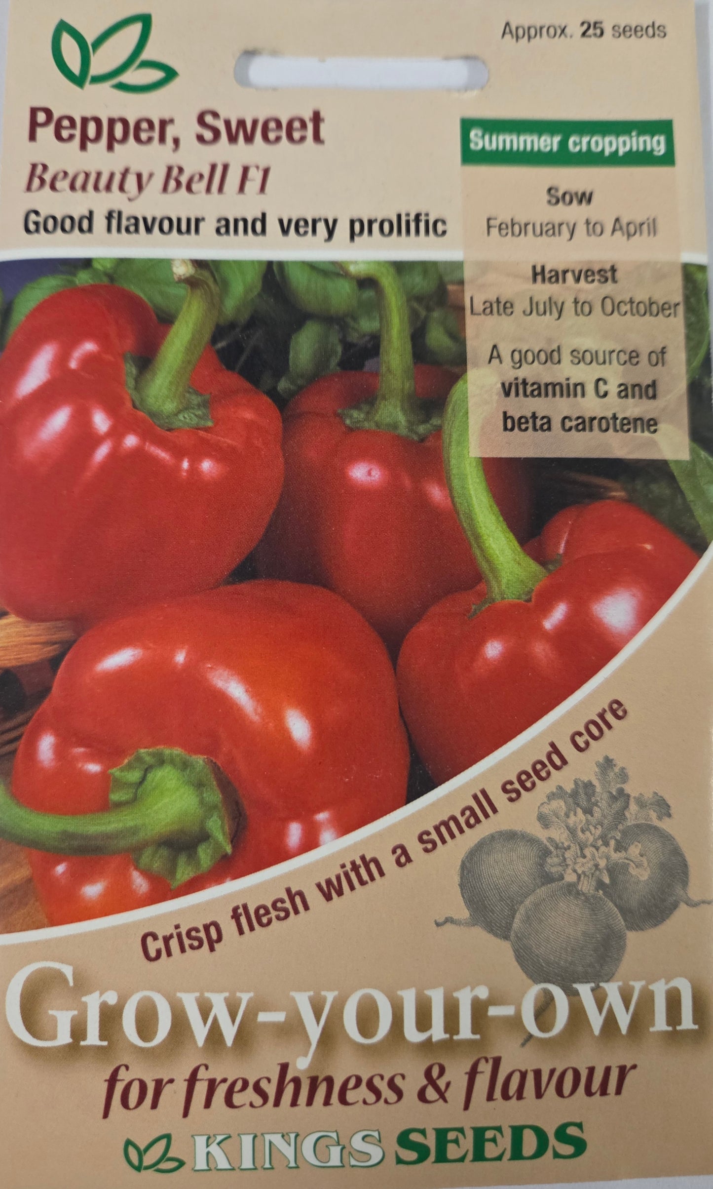 Kings Seeds Pepper Sweet Beauty Bell F1