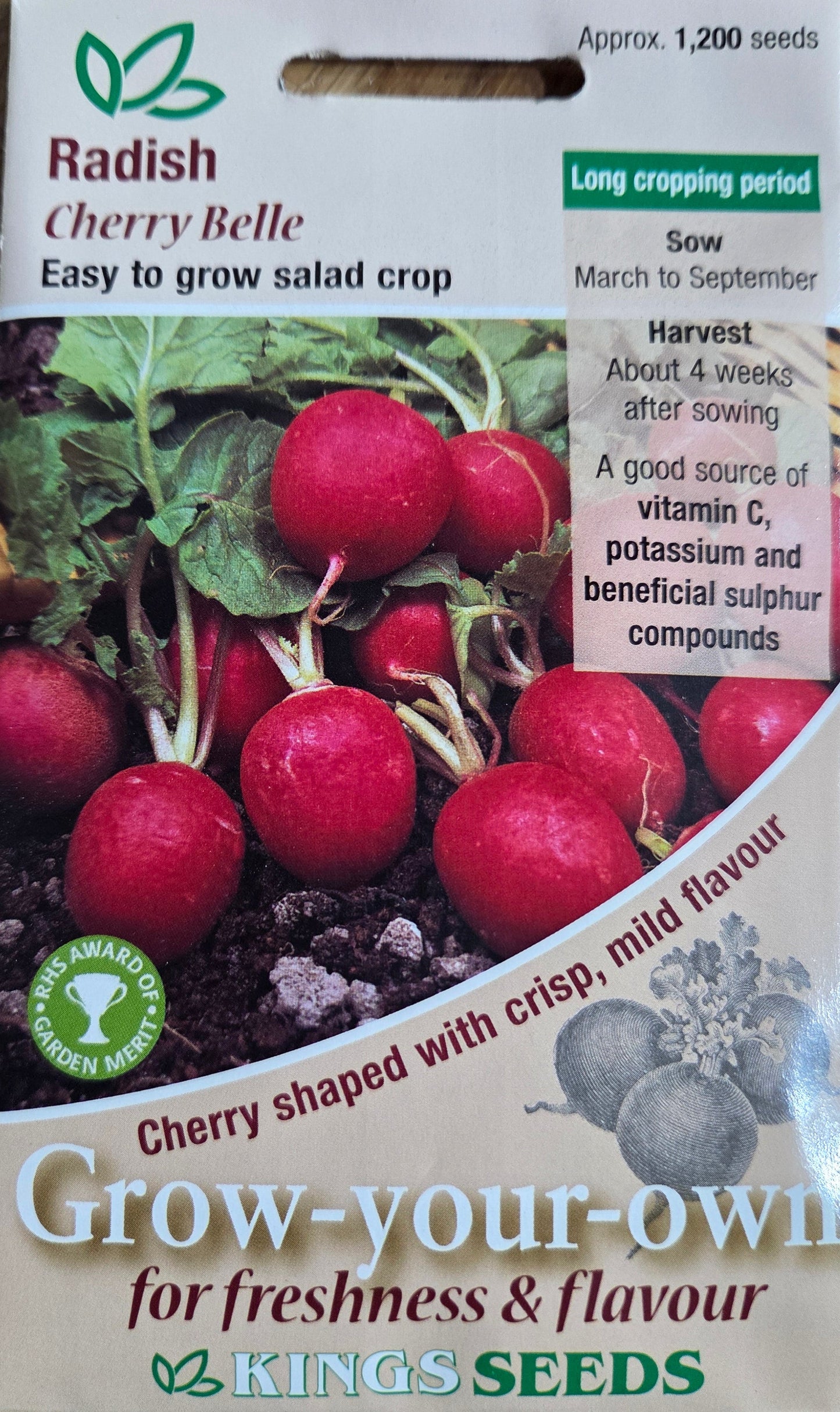 Kings Seeds Radish Cherry Belle