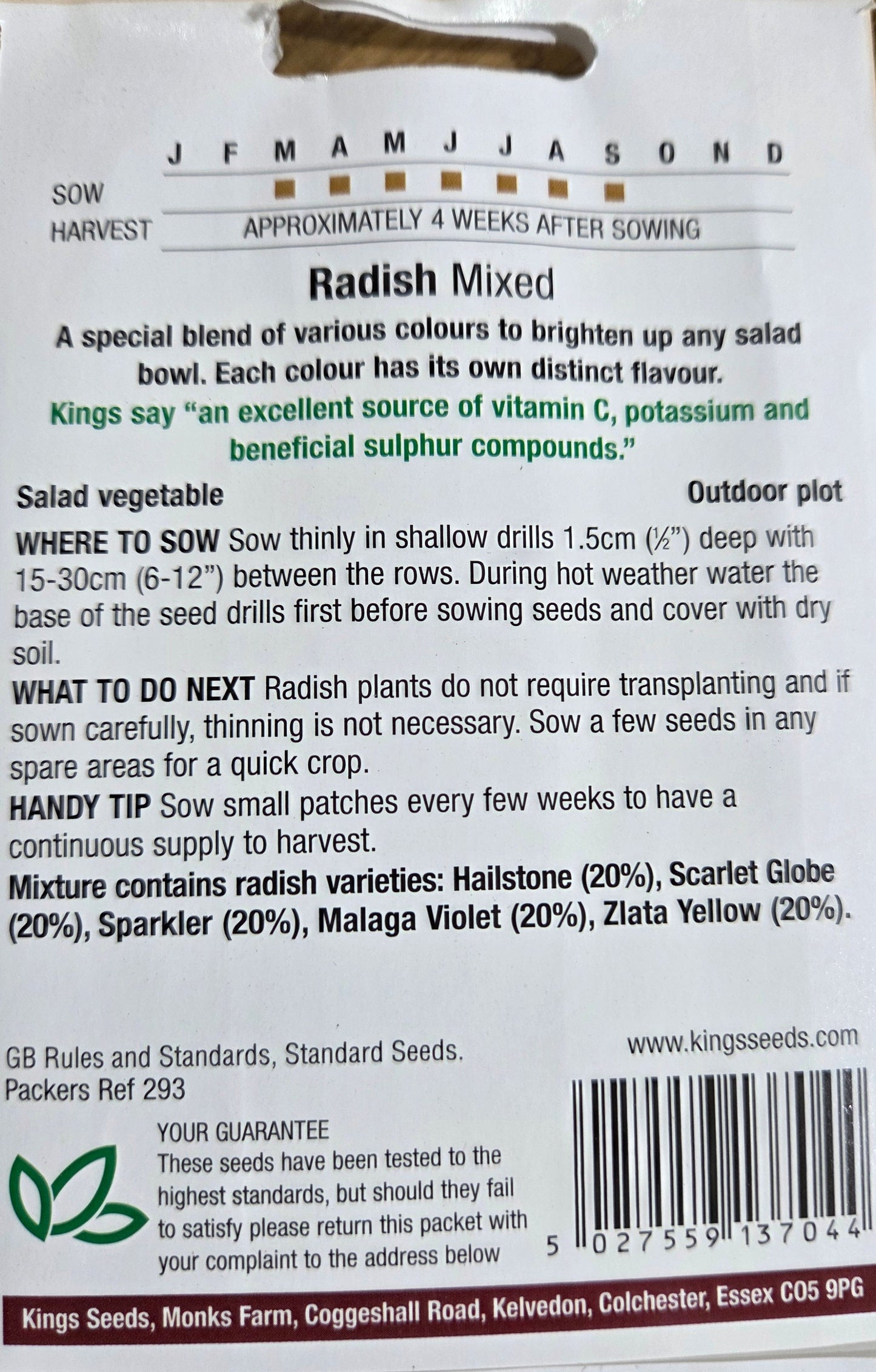 Kings Seeds Radish Mixed