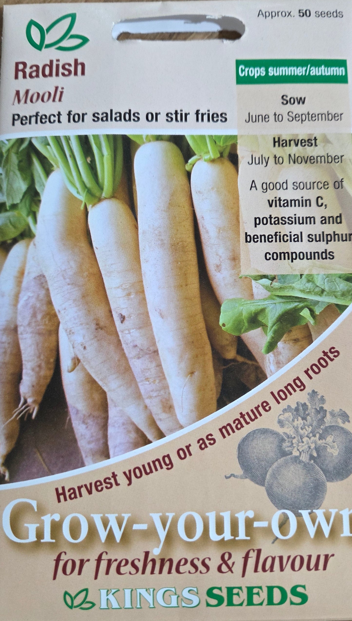 Kings Seeds Radish Mooli
