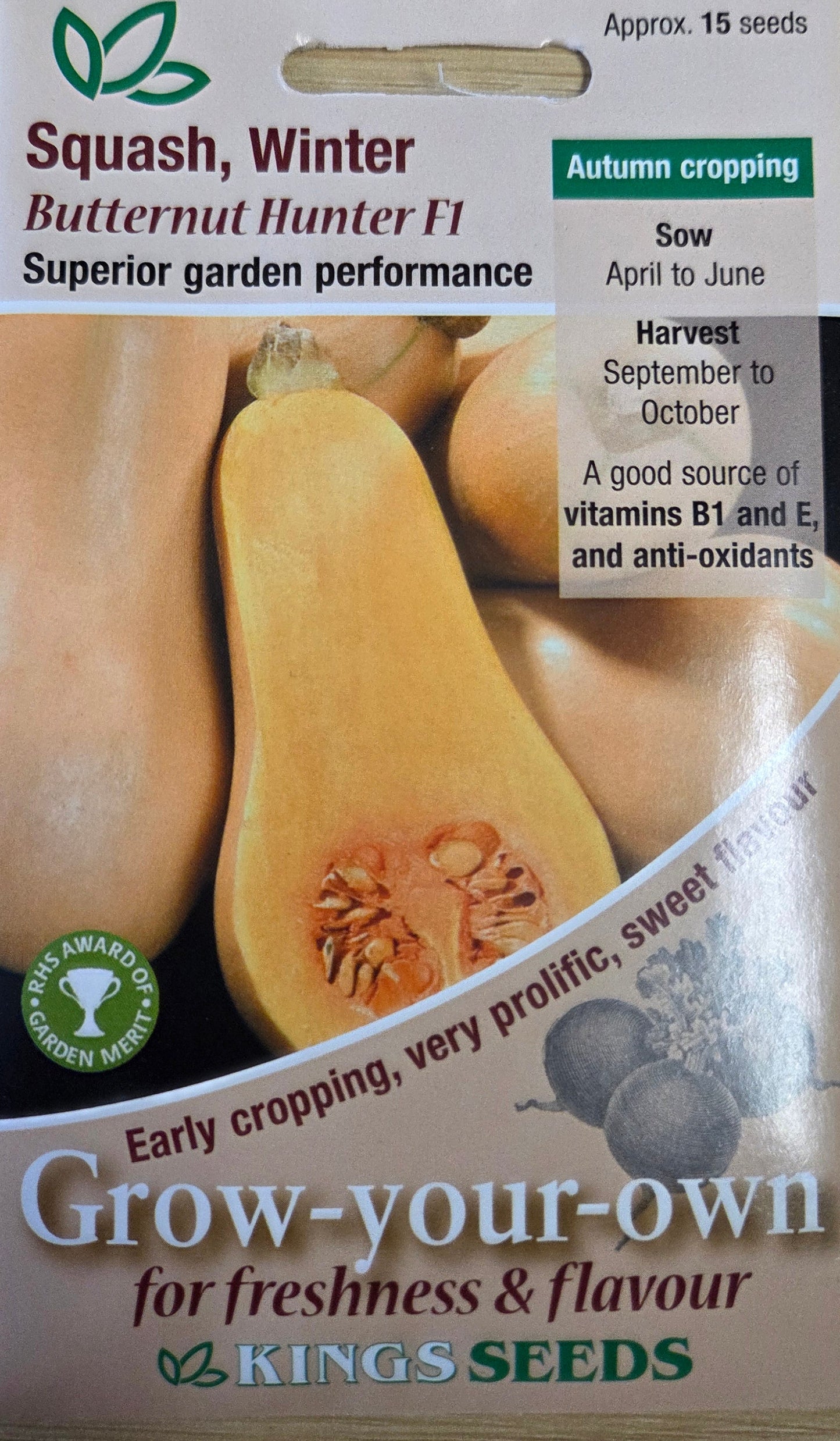 Kings Seeds Squash Winter Butternut Hunter F1