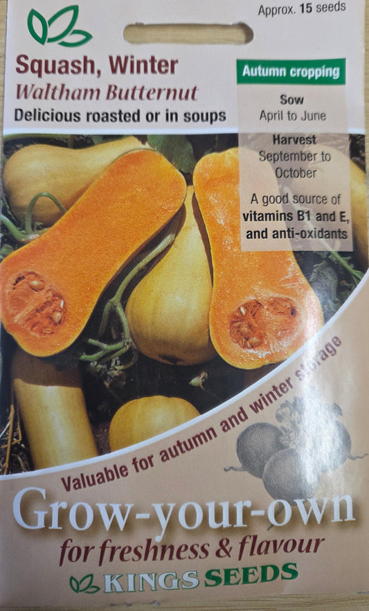 Kings Seeds Squash Winter Waltham Butternut