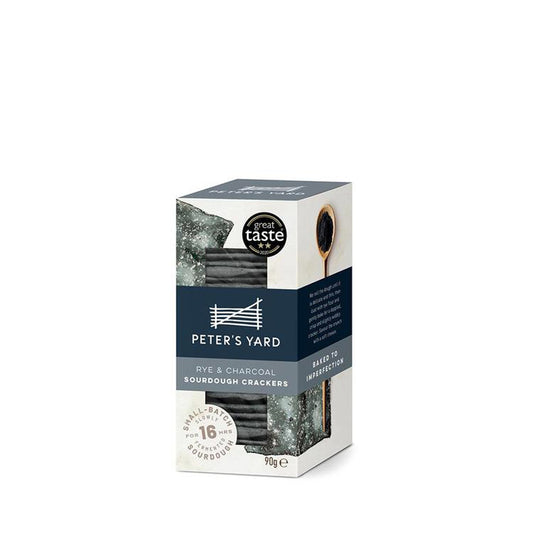 Peters Yard Rye & Charcoal Sourdough Crackers 90g