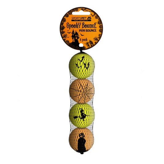 SportsPet Mini Bounce Glow Halloween 4 pack Ball 45mm
