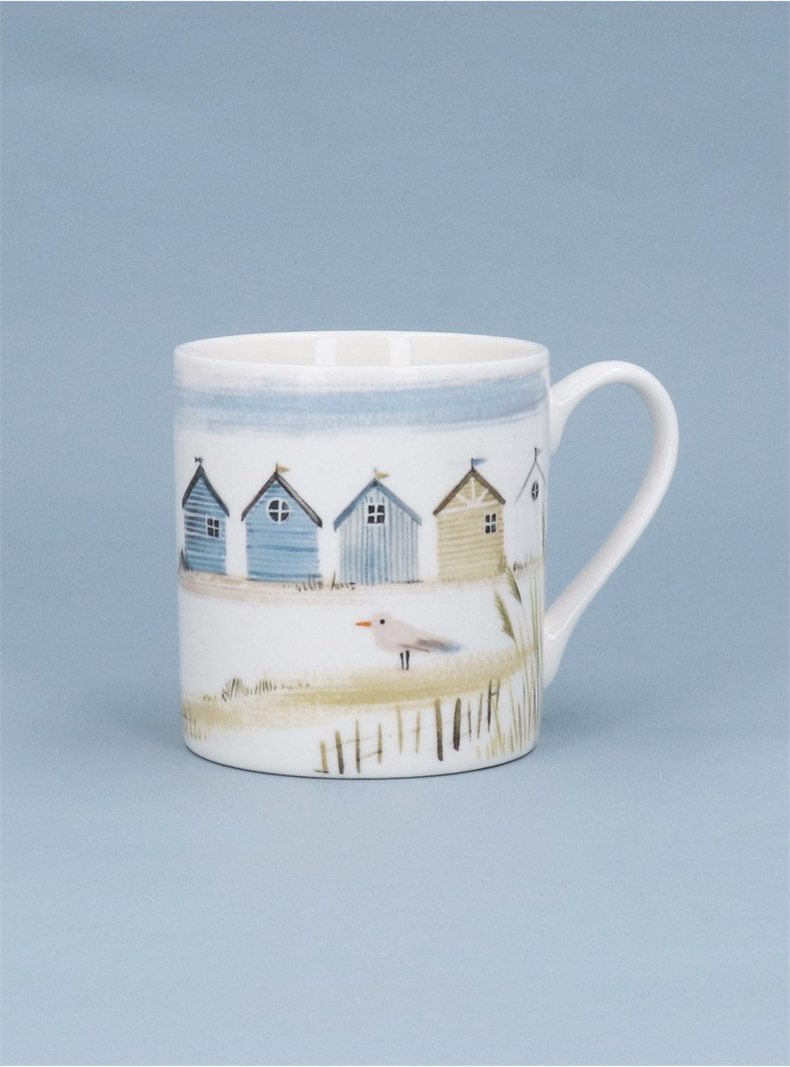 Gisela Graham Beach Huts Bone China Mug
