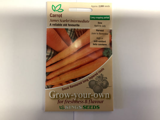 Kings Seeds Carrot James Scarlet Intermediate