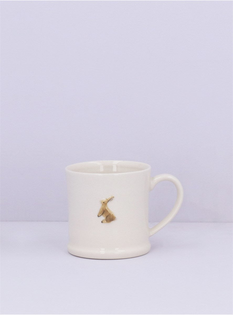Gisela Graham Hare Stoneware Mini Mug