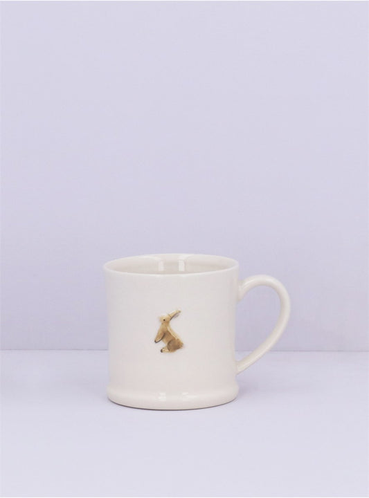 Gisela Graham Hare Stoneware Mini Mug