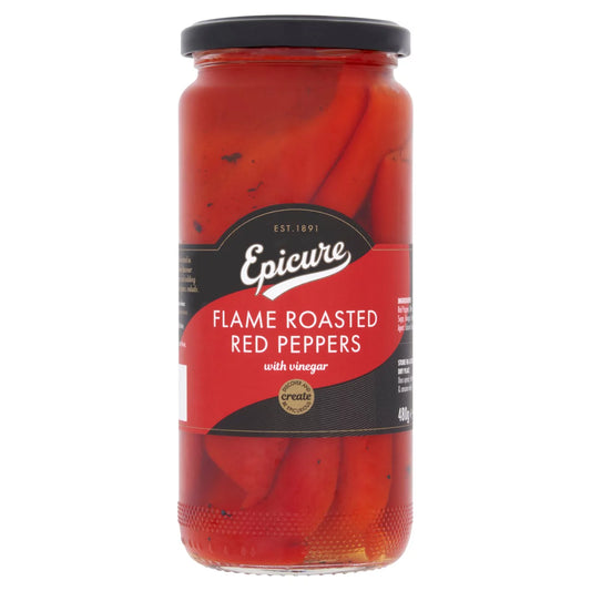 Epicure Flame Roasted Red Peppers 475g