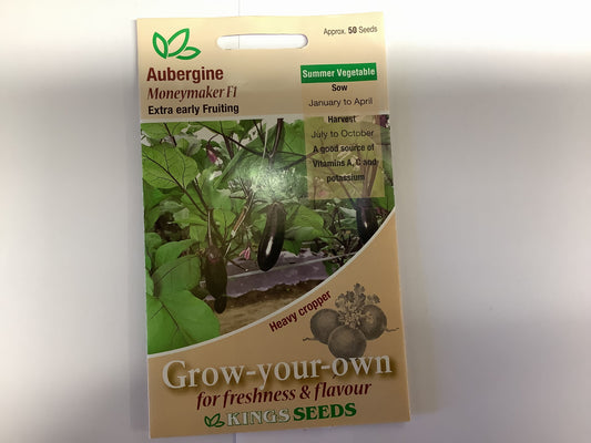 Kings Seeds Aubergine Moneymaker F1