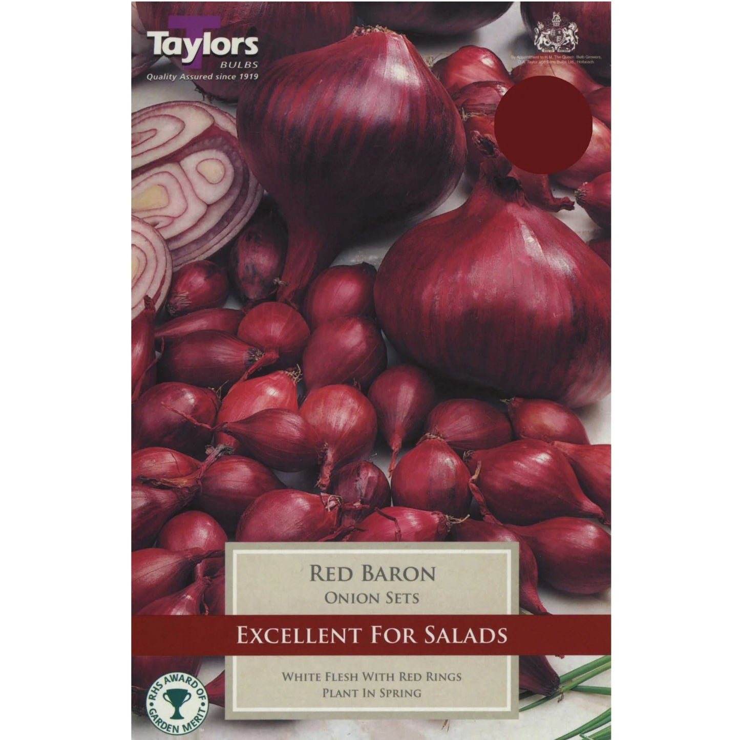 Taylors 50 Onion Sets "Red Baron"