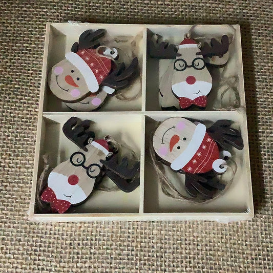 Heaven Sends Wooden Present Decorations 8pcs