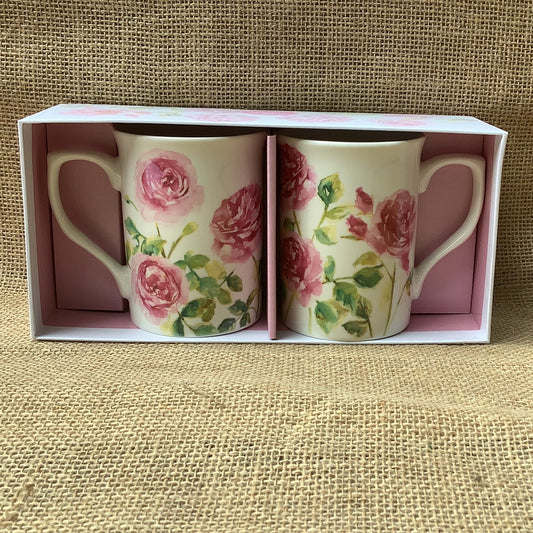 Set Of Two Rose Garden Mugs