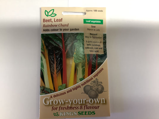 Kings Seeds Beet Leaf Rainbow Chard