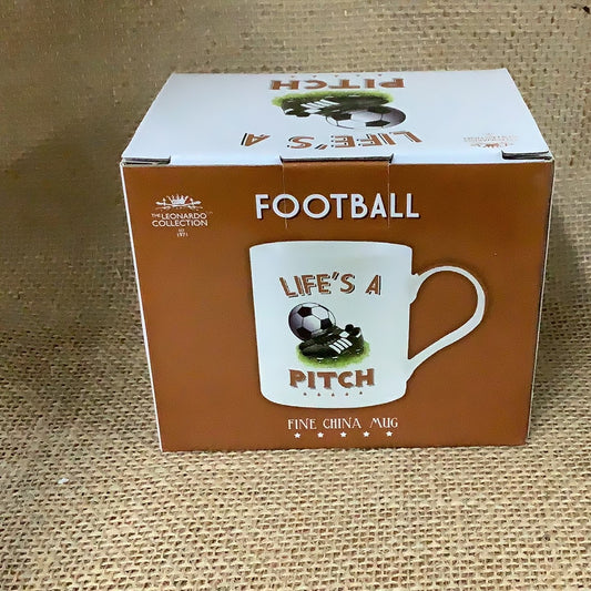 Football “Lifes A Pitch” Fine China Mug