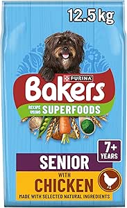 Bakers Senior Dry Dog Food Chicken & Veg 12.5kg