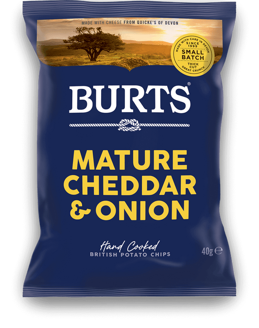 Burts Mature Cheddar Cheese & Onion 150g