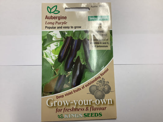 Kings Seeds Aubergine Long Purple