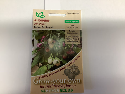 Kings Seeds Aubergine Pinstripe