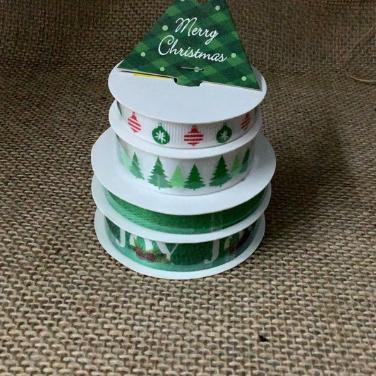 Christmas Ribbon Stack in Green