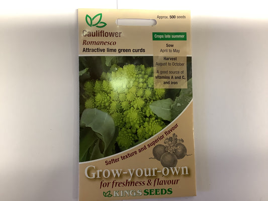 Kings Seeds Cauliflower Romanesco