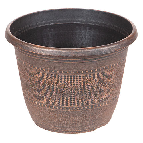 Acorn Planter Warm Copper 33cm