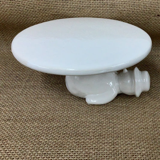 Ceramic Snowman 6”Cake Stand