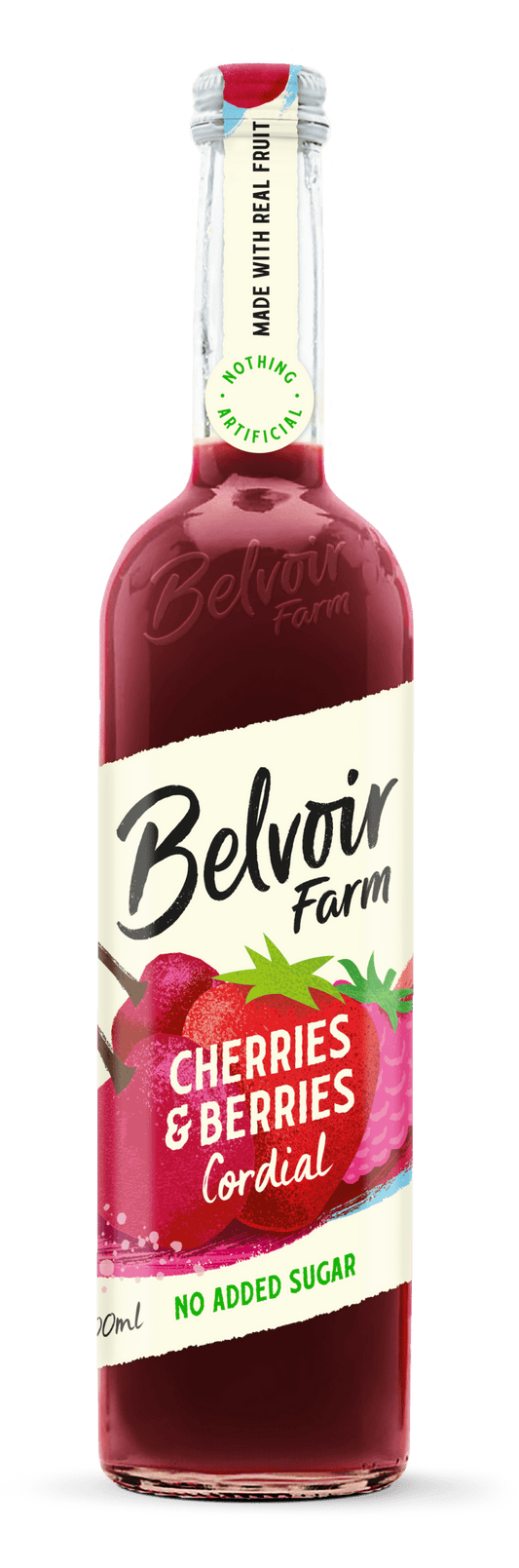 Belvoir Farm No Added Sugar Cherries & Berries Cordial 500ml