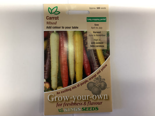 Kings Seeds Carrot Mixed