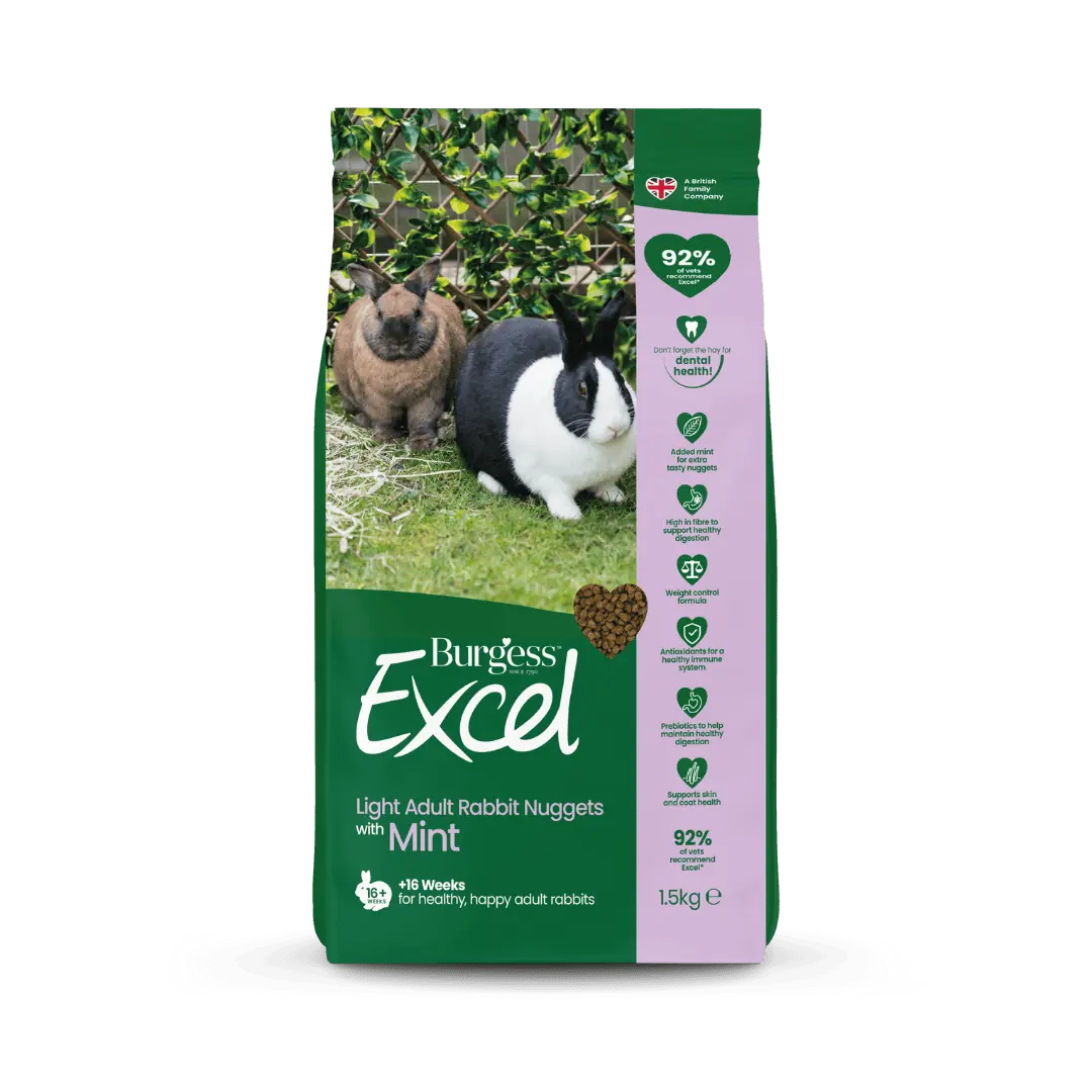 Burgess Excel Light Rabbit Nuggets with Mint 1.5Kg