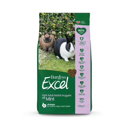 Burgess Excel Light Rabbit Nuggets with Mint 1.5Kg