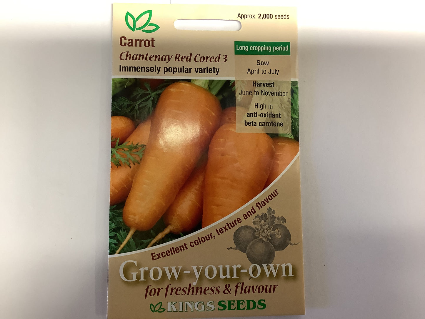Kings Seeds Carrot Chantenay Red Cored 3