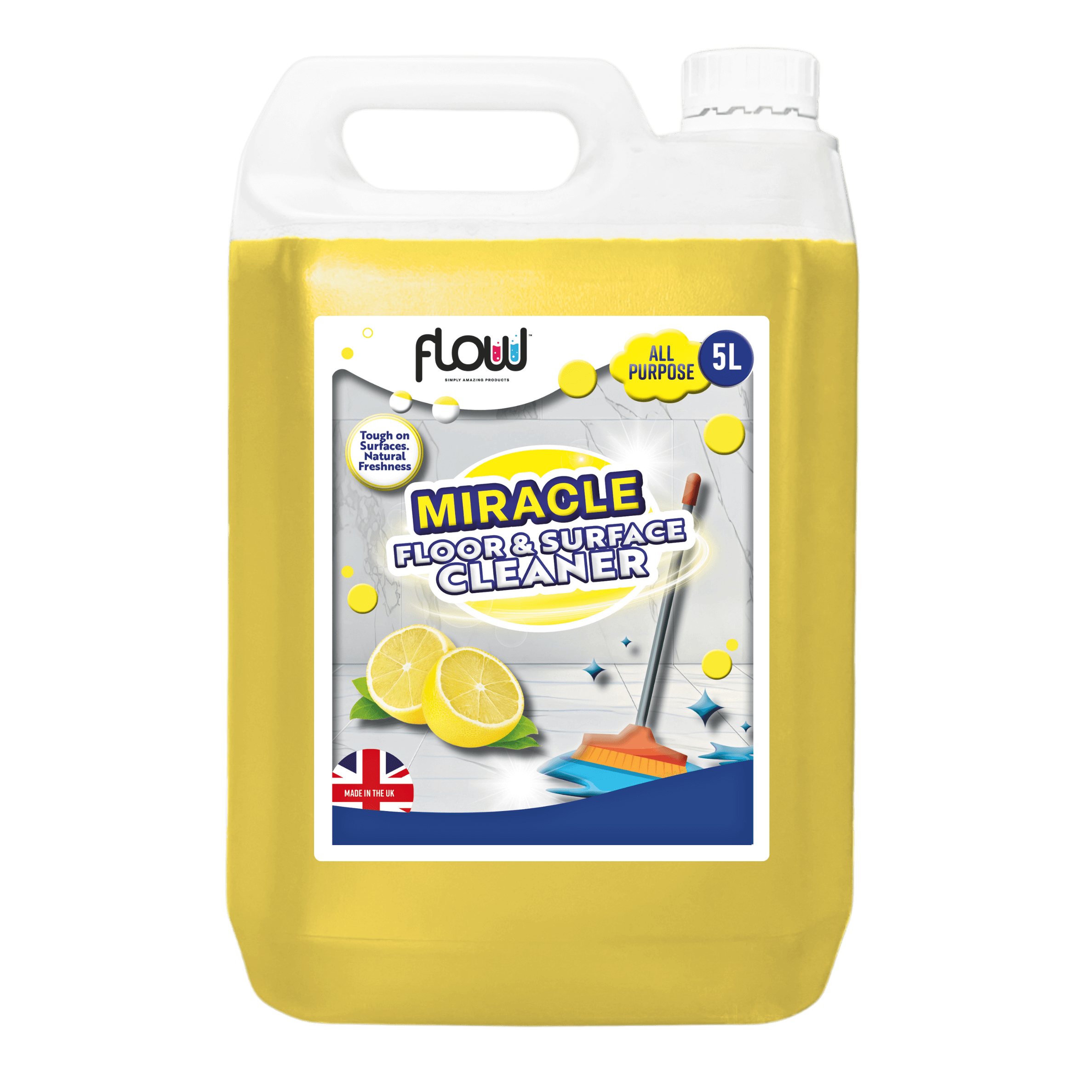 Flow Miracle Floor & Surface Cleaner Lemon 5L – Mersea Farm Shop ...