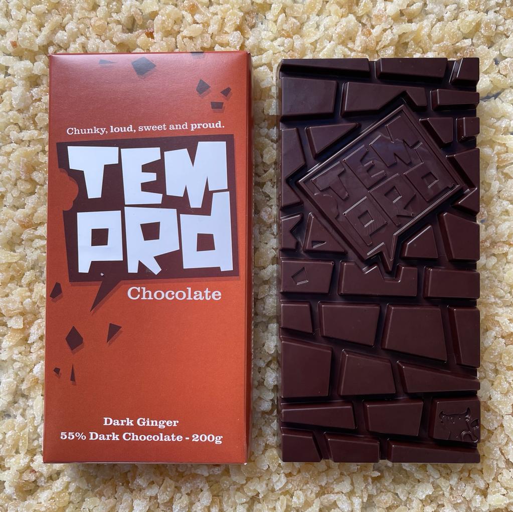 Temprd Dark Chocolate Ginger 190g