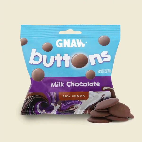 Gnaw Milk Chocolate Buttons 100g