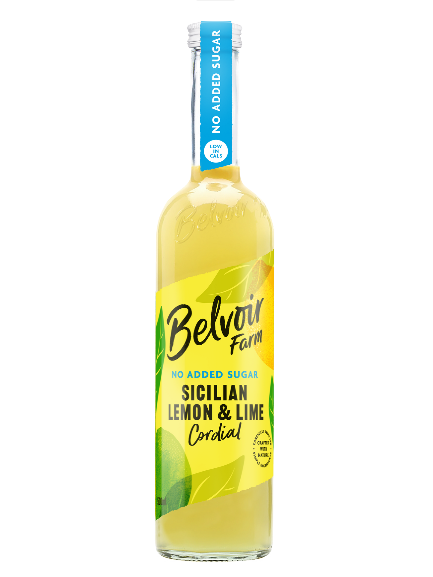 Belvoir Farm No Added Sugar Sicilian Lemon & Lime Cordial 500ml