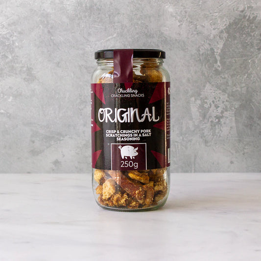 Chuckling Original Pork Scratchings 250g Jar