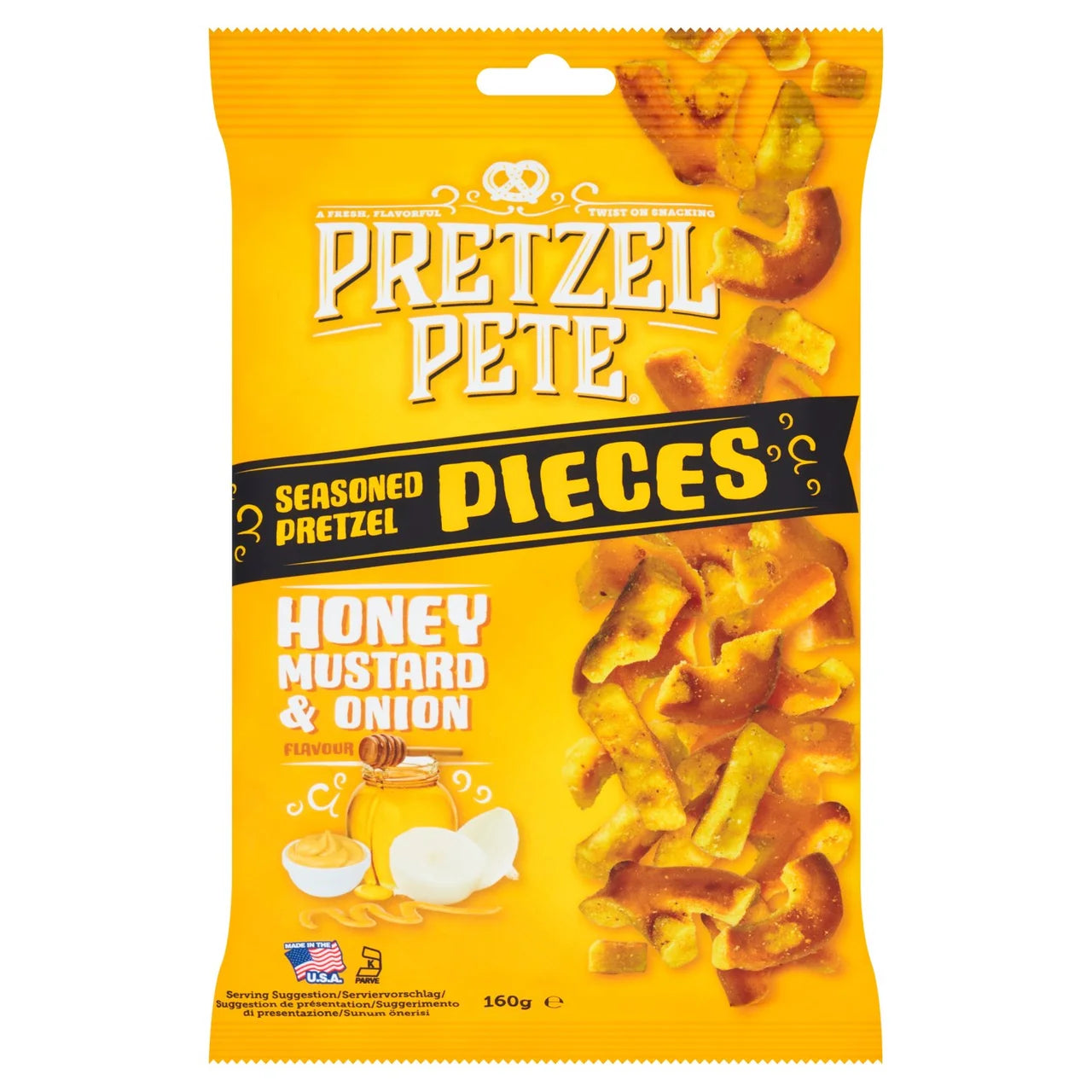 Honey,Mustard & Onion Pretzel Pieces 160G